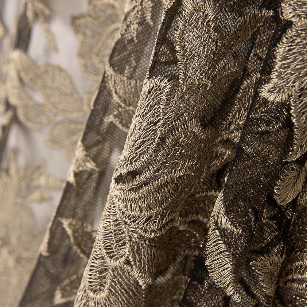 Tule Bordado Flor Vison - Ribes y Casals