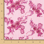 Tule Bordado Fúcsia - Ribes y Casals