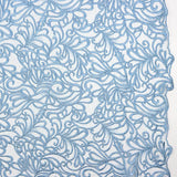 Tule Bordado Geo Azul  Denim - Ribes y Casals