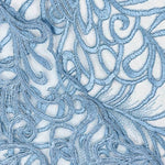 Tule Bordado Geo Azul  Denim - Ribes y Casals