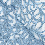 Tule Bordado Geo Azul  Denim - Ribes y Casals