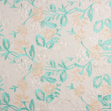 Tule Bordado Lantejoulas Folhas Verde Água - Ribes y Casals