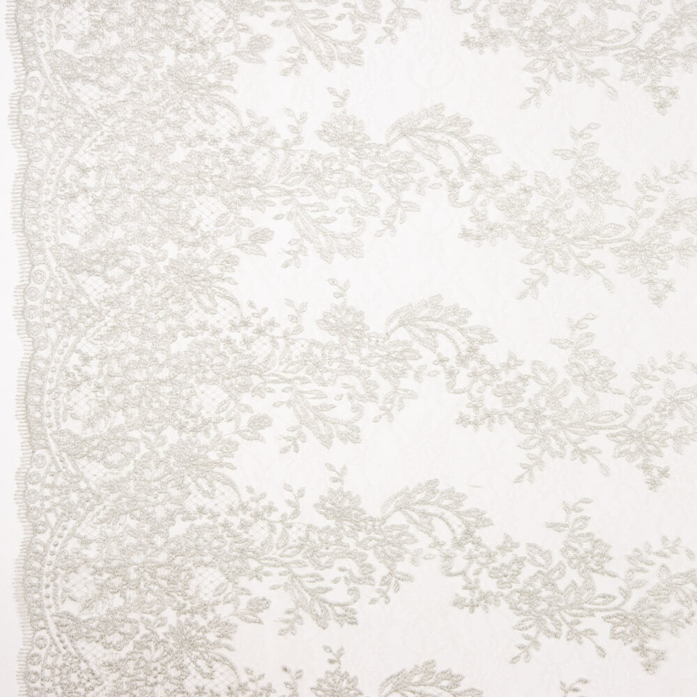 Tule Bordado Lurex Prata - Ribes y Casals