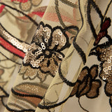 Tule Lantejoula Flor Bege - Ribes y Casals