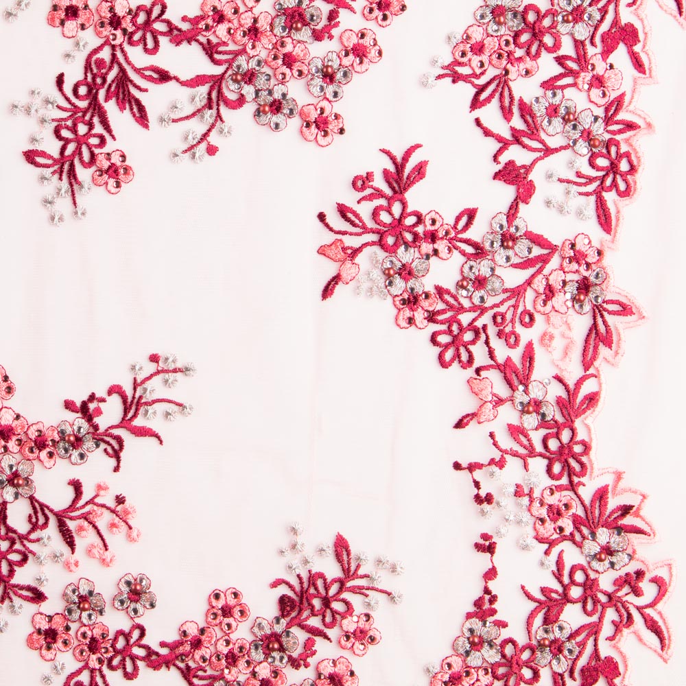 Tule Lantejoulas Jardim Morango - Ribes y Casals