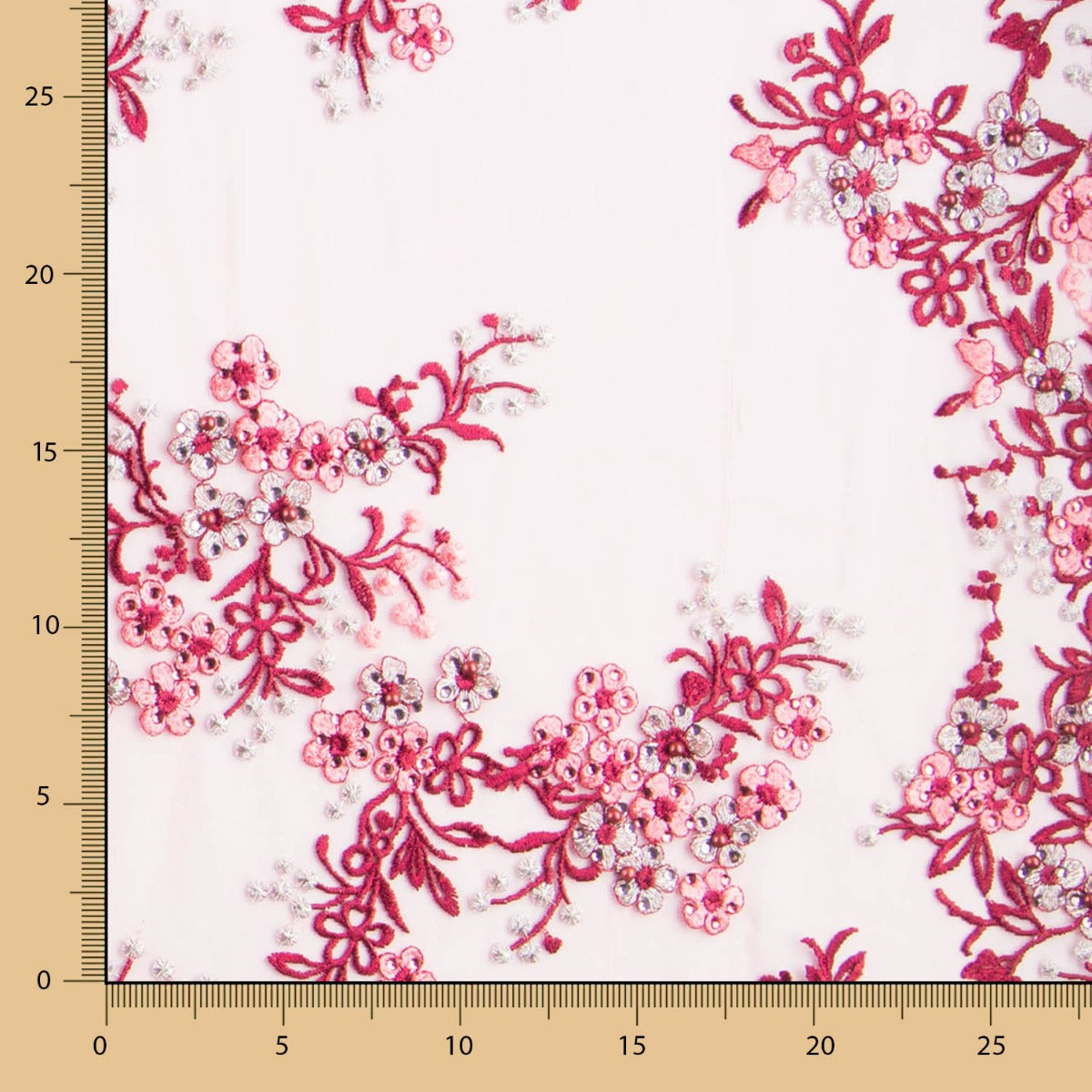 Tule Lantejoulas Jardim Morango - Ribes y Casals