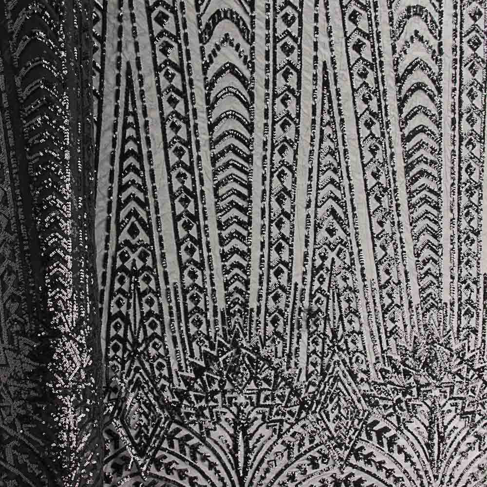 Tul Lentejuela Lycra Cher Negro - Ribes y Casals