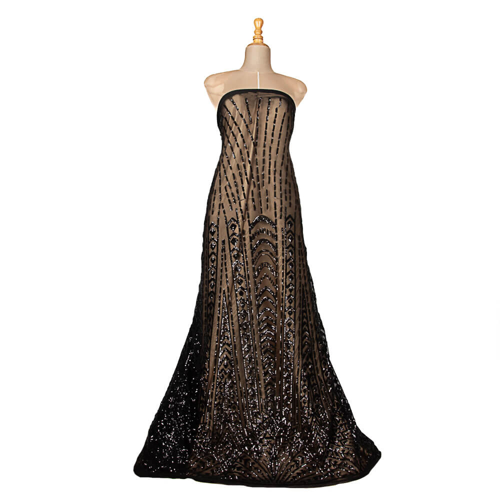 Tul Lentejuela Lycra Cher Negro - Ribes y Casals