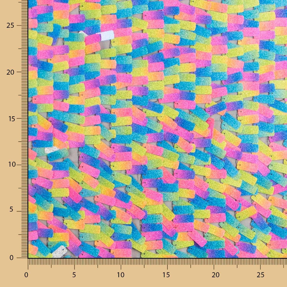 Tule Lantejoulas Rectangular Cores - Ribes y Casals