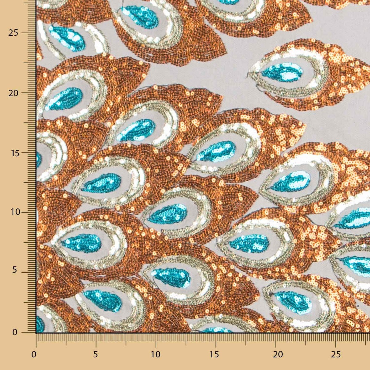 Tul Lentejuela Fantasía Real Naranja - Ribes y Casals