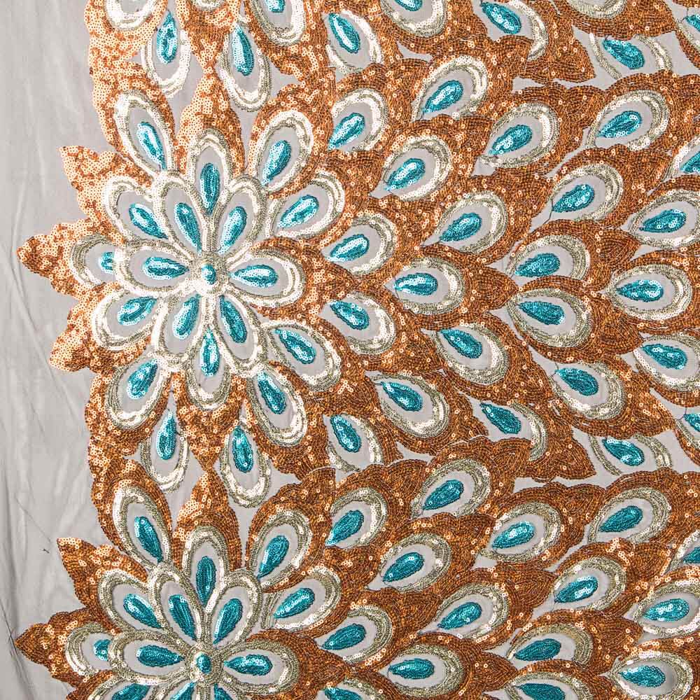 Tul Lentejuela Fantasía Real Naranja - Ribes y Casals