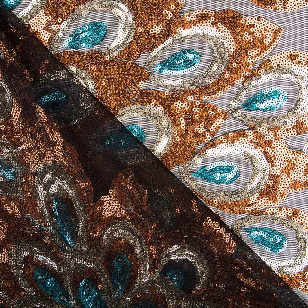 Tul Lentejuela Fantasía Real Naranja - Ribes y Casals