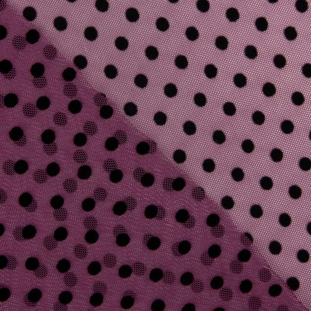 Tule Lycra Flocado Orquídea - Ribes y Casals