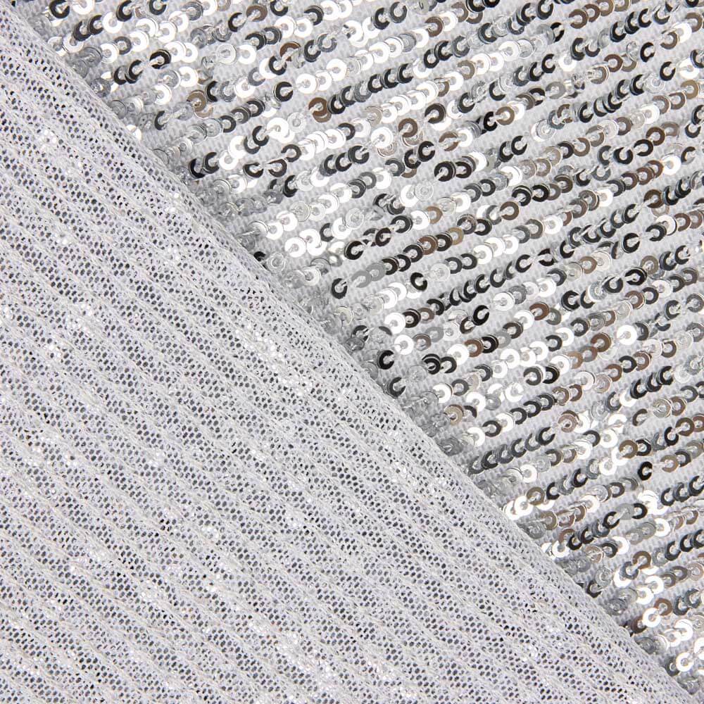 Tule Lycra Lantejoula Prata Claro - Ribes y Casals