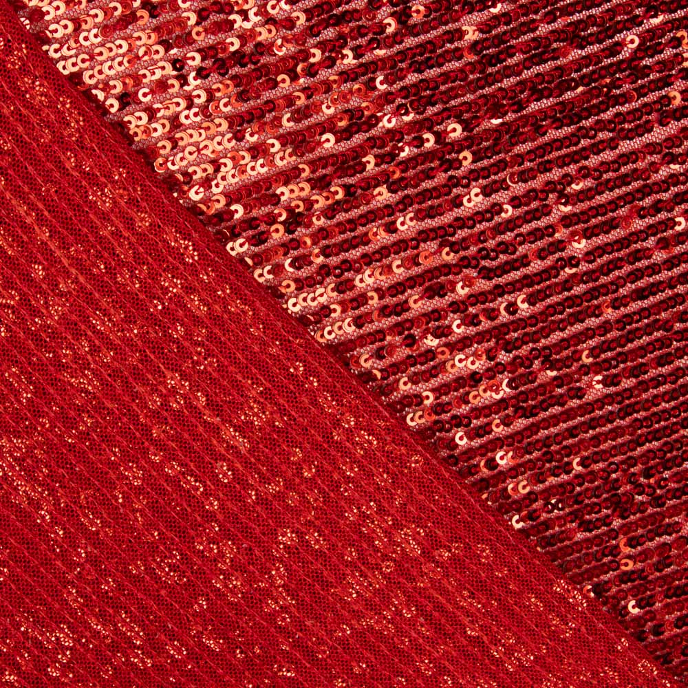 Tule Lycra Lantejoula Vermelho Paixão - Ribes y Casals