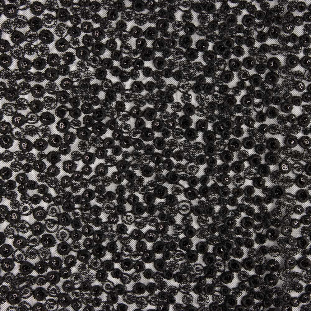 Flor Bordado Lantejoula Preto - Ribes y Casals