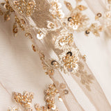 Tule Pedraria Bordado Dourado - Ribes y Casals