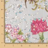 Tule Pedraria Bordado Floral Preto - Ribes y Casals