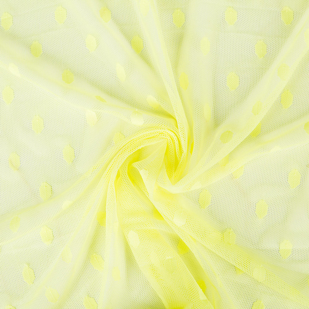 Tule Plumeti Elástico Amarelo - Ribes y Casals