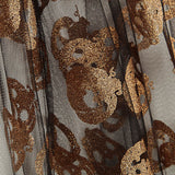 Tule Preto com Abóboras em Lurex Cobre para o Halloween - Ribes y Casals
