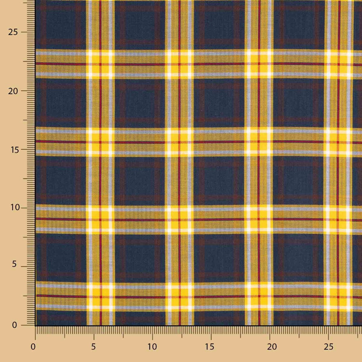 Twill Camisa Xadrez Amarela - Ribes y Casals