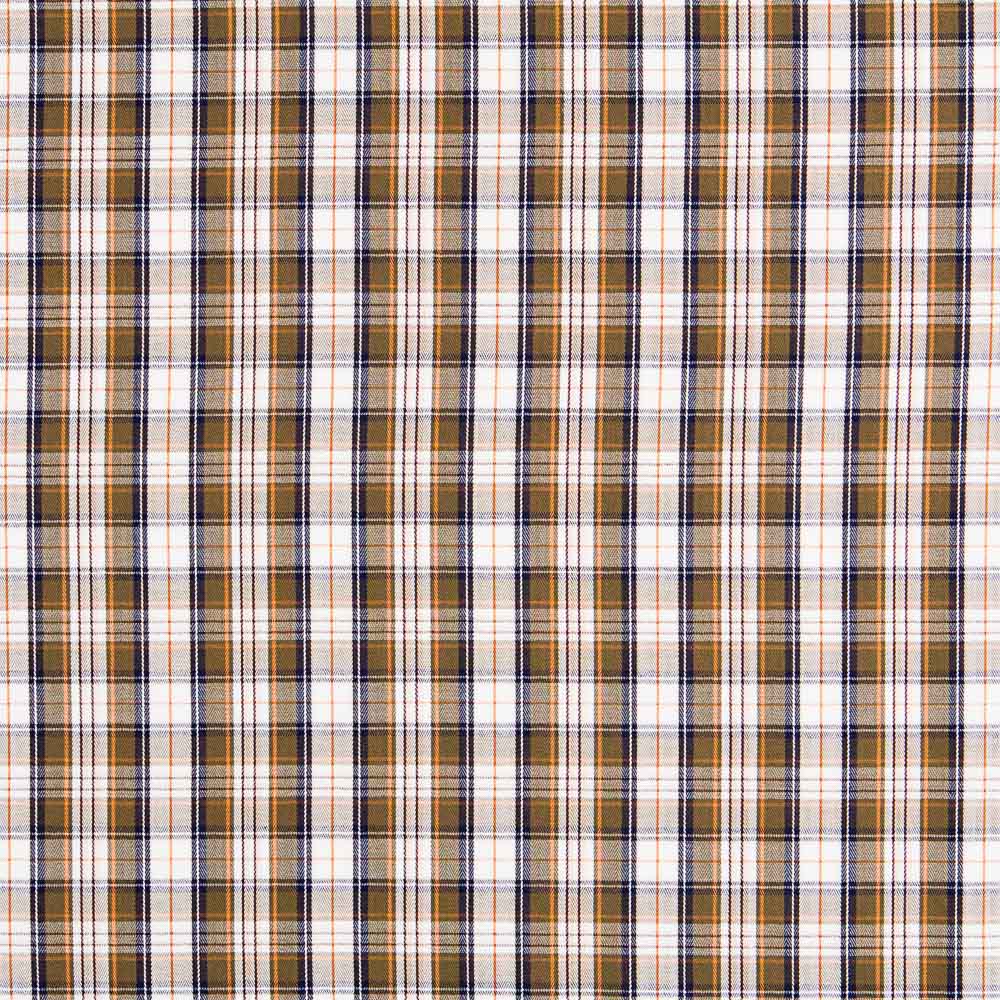 Twill Camisa Xadrez Cáqui - Ribes y Casals
