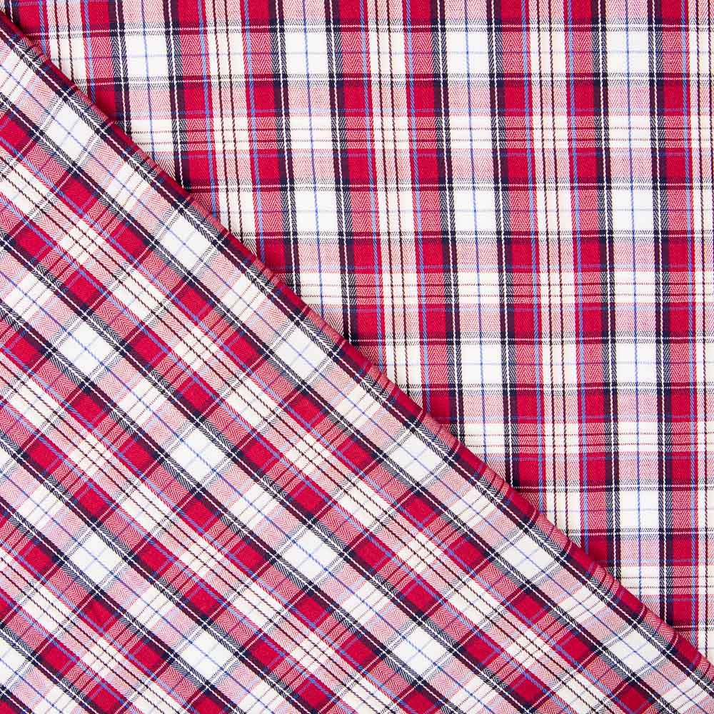 Twill Camisa Xadrez Vermelha - Ribes y Casals