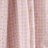 Vichy Bordado Suíço Seersucker Rosa - Ribes y Casals
