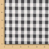 Algodão Seersucker Xadrez Maxi Preto - Ribes y Casals