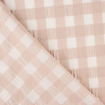 Algodão Seersucker Xadrez Rosa Palo - Ribes y Casals