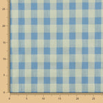 Algodão Seersucker Xadrez Maxi Azul-Verde - Ribes y Casals