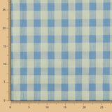 Algodão Seersucker Xadrez Maxi Azul-Verde - Ribes y Casals