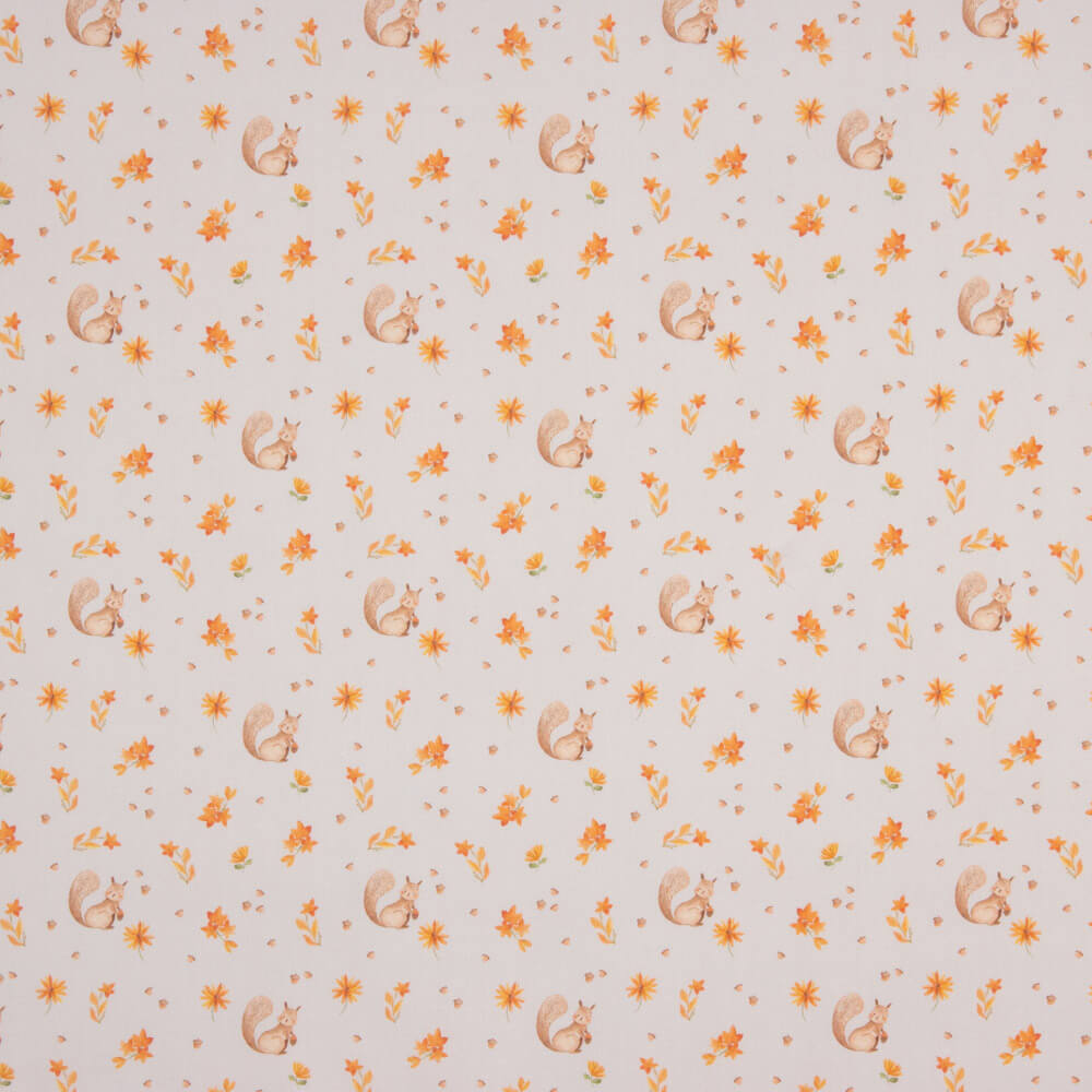 Viyela Algodão Esquilos Pêssego - Ribes y Casals