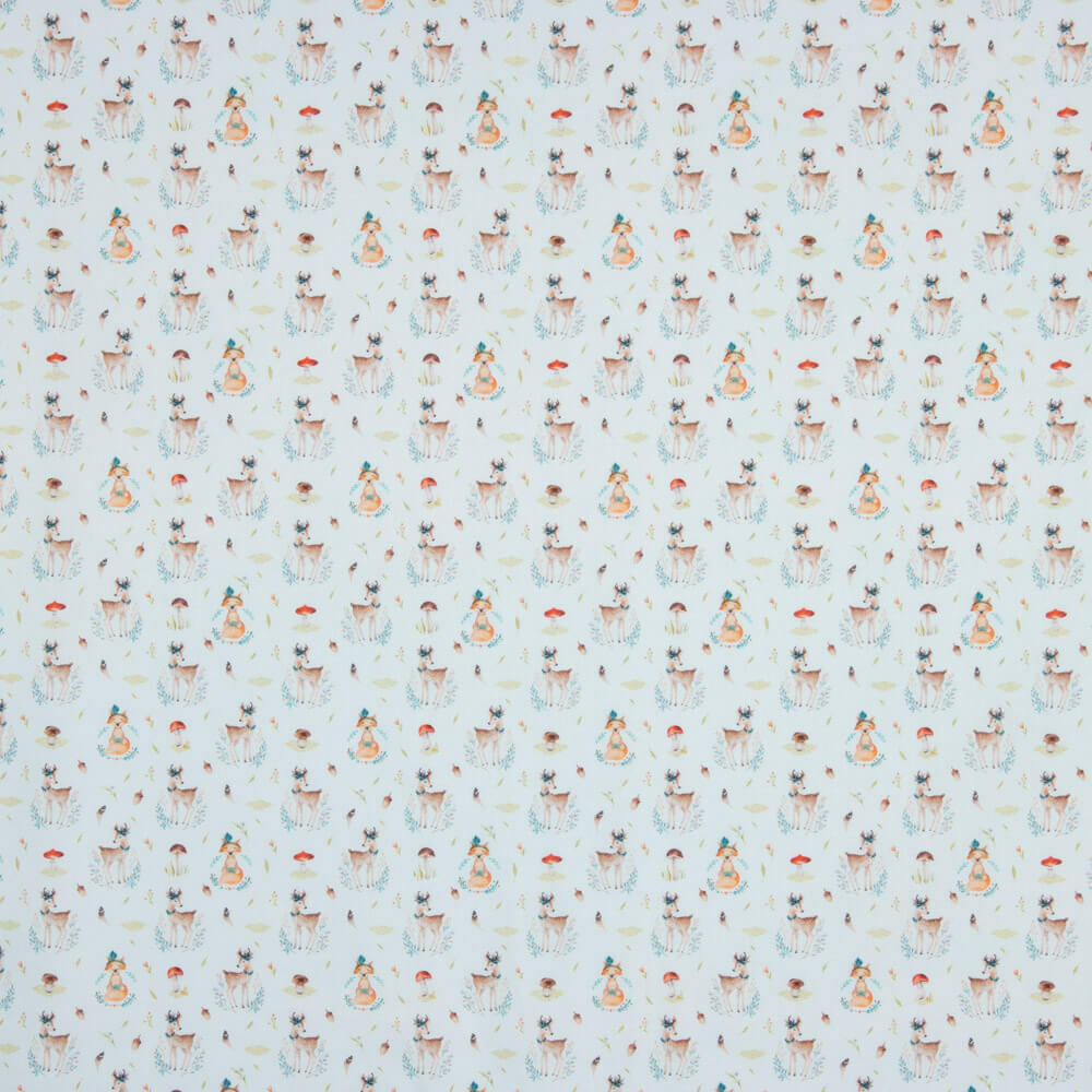 Viyela Algodão Esquilos Sálvia - Ribes y Casals