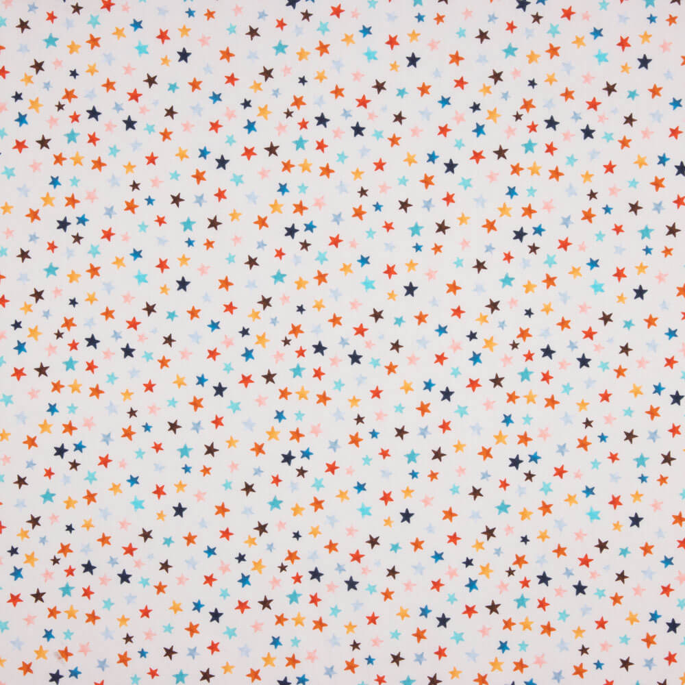 Viyela Algodão Multi Estrelas Camel Claro - Ribes y Casals