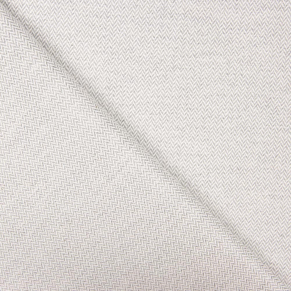 Viyela Algodão Espinha de Peixe Cinza - Ribes y Casals