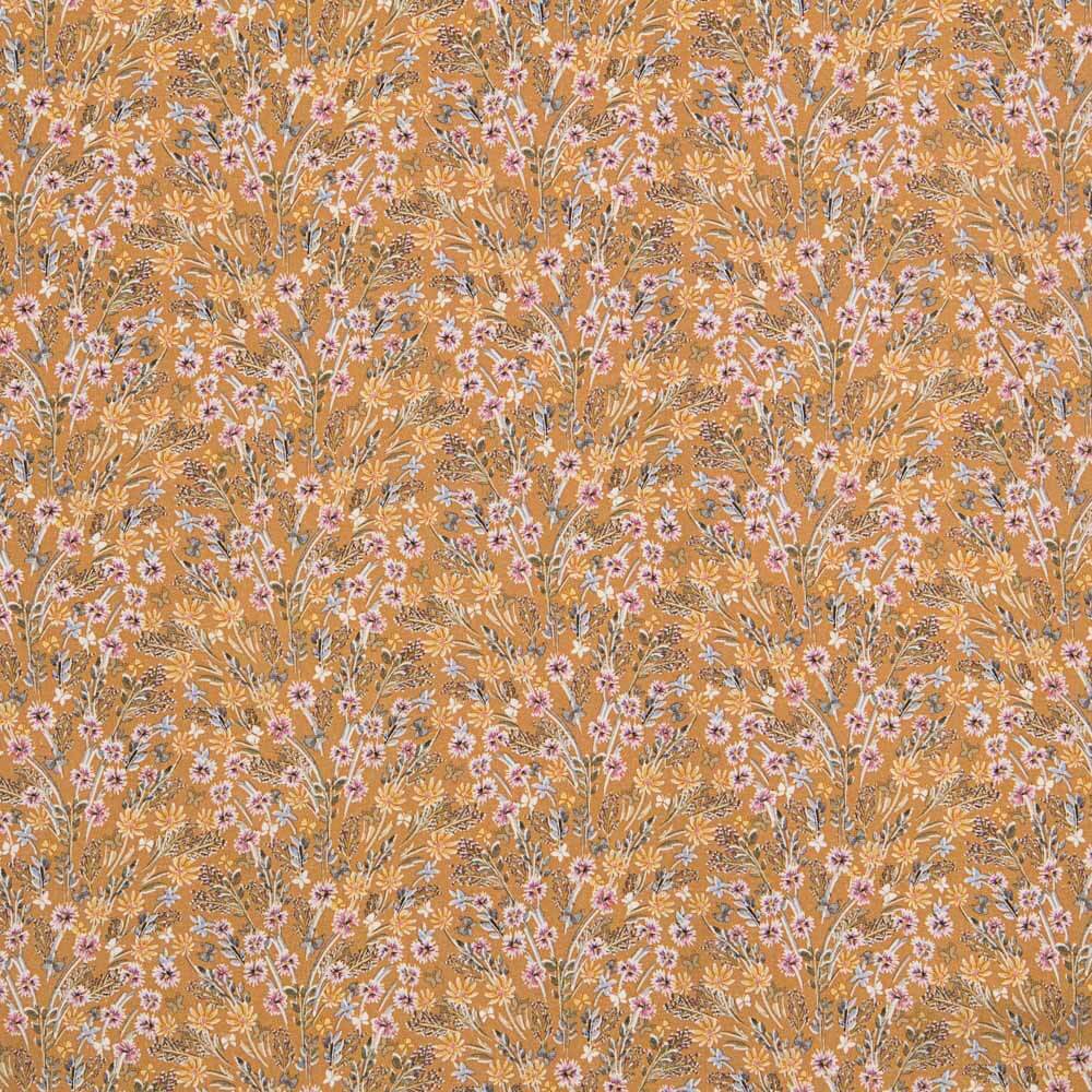 Vaiela Viscose Floral Caramelo - Ribes y Casals