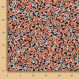 Vaiela Viscose Flores Preto - Ribes y Casals