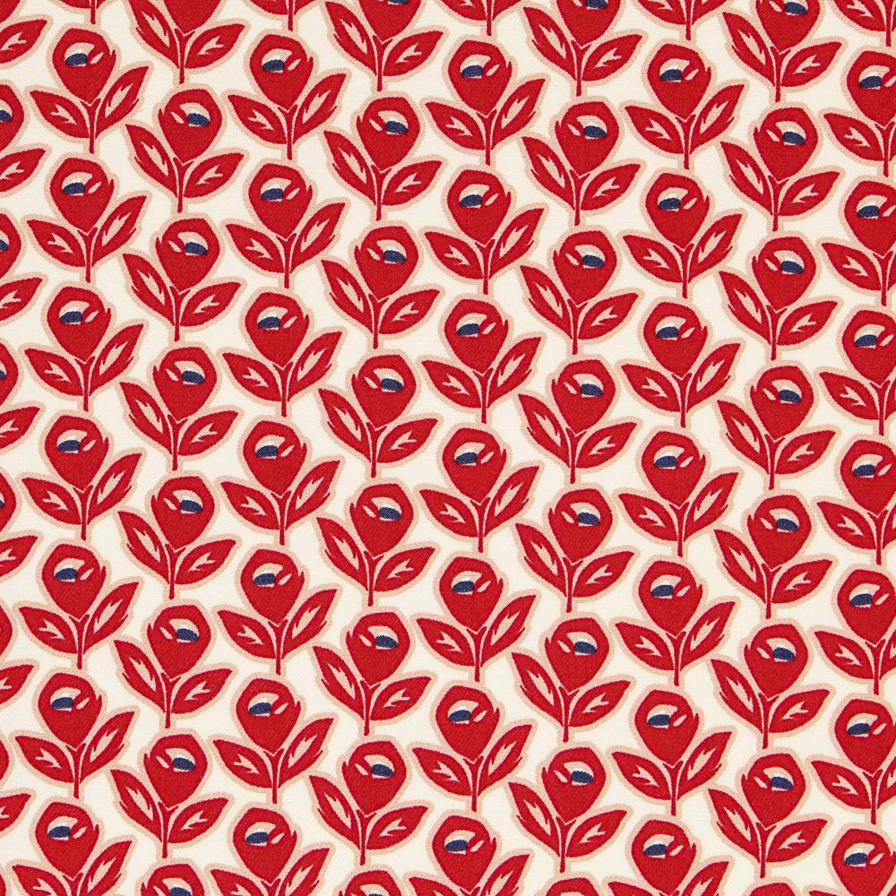 Viscose Papoilas Encarnada - Ribes y Casals