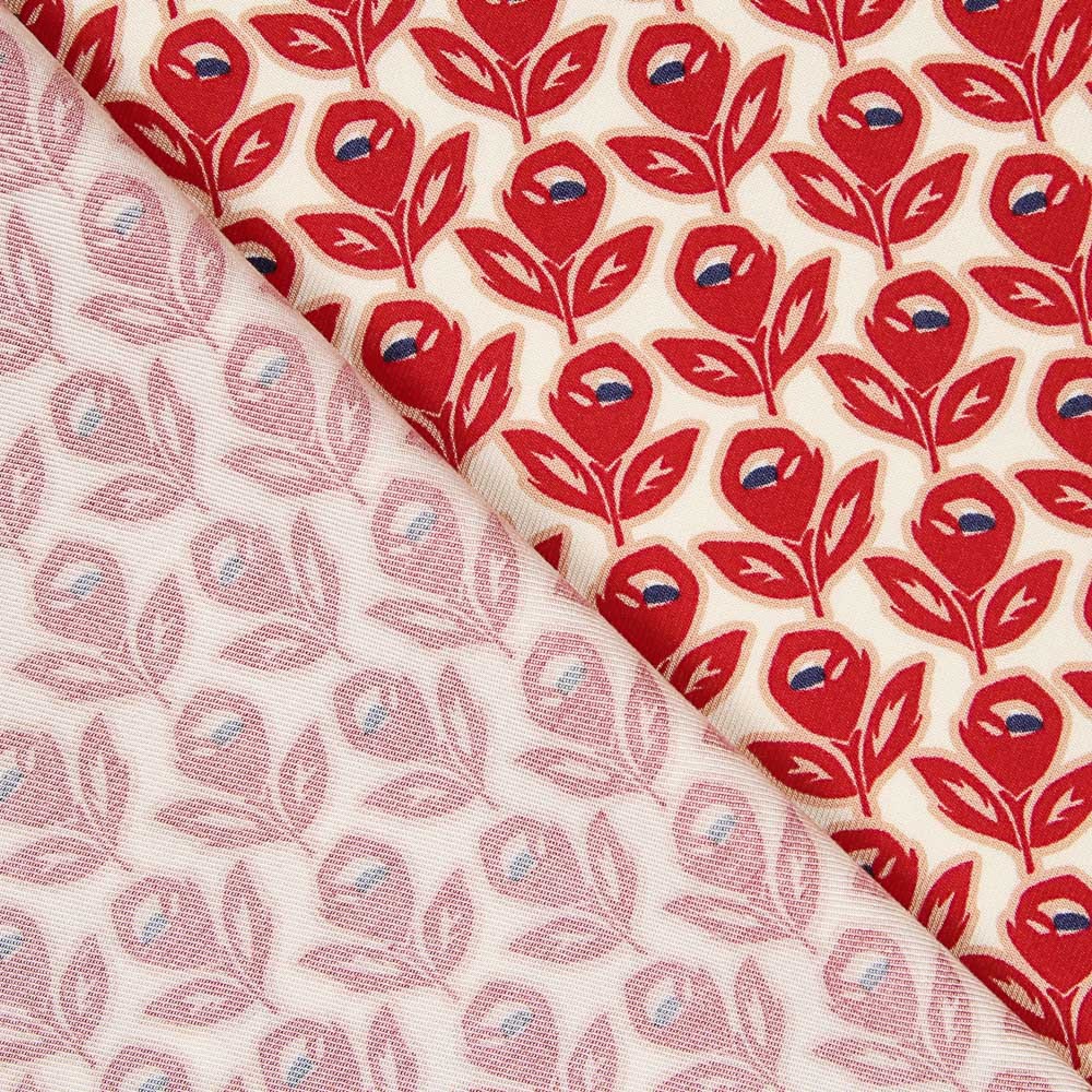 Viscose Papoilas Encarnada - Ribes y Casals