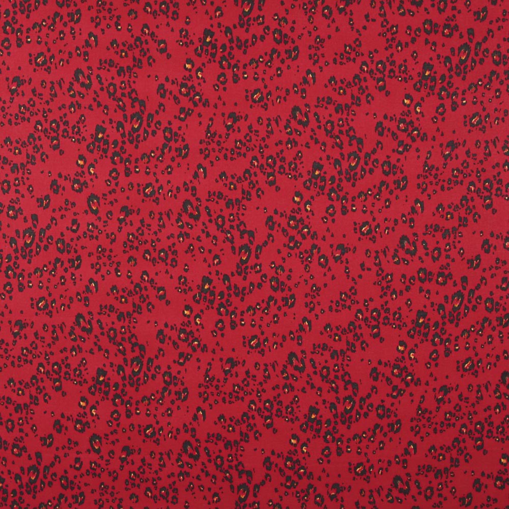 Viscose Animal Print Borgonha - Ribes y Casals