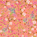 Viscose Faixas Florais Preta - Ribes y Casals