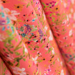 Viscose Faixas Florais Preta - Ribes y Casals