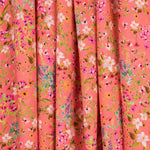 Viscose Faixas Florais Preta - Ribes y Casals