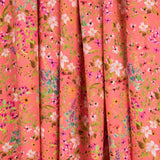 Viscose Faixas Florais Preta - Ribes y Casals