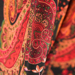 Tecido Viscose Paisley Delhi Preto - Ribes y Casals