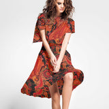 Tecido Viscose Paisley Delhi Preto - Ribes y Casals