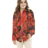 Tecido Viscose Paisley Delhi Preto - Ribes y Casals