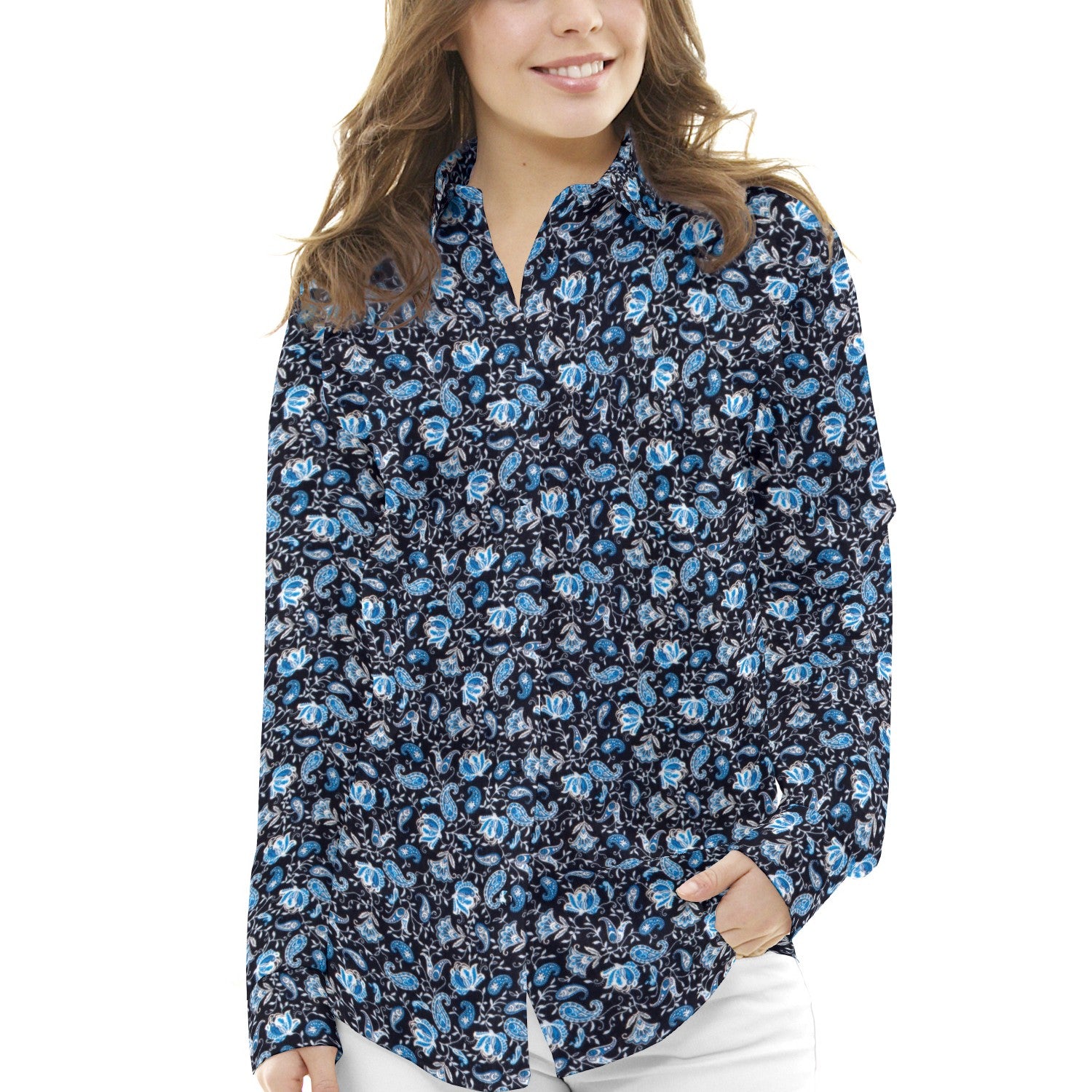 Viscose Palmeiras Azul Marinho - Ribes y Casals