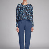 Viscose Palmeiras Azul Marinho - Ribes y Casals